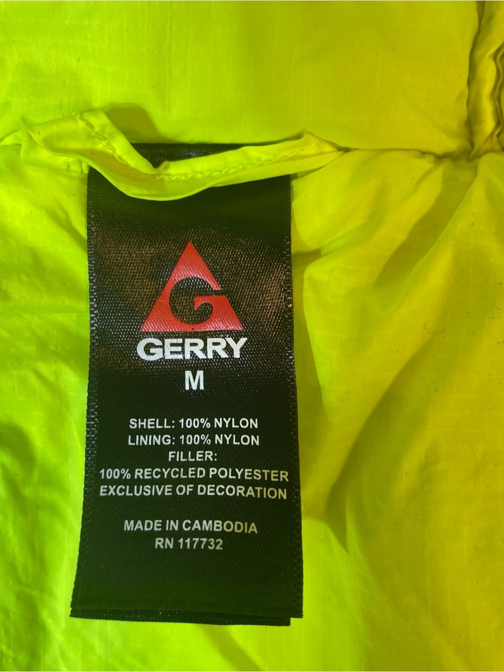 Gerry Boys Torque Puffer Jacket Hooded Iron Gray Neon Lime M (10-12) NWT - Picture 7 of 11